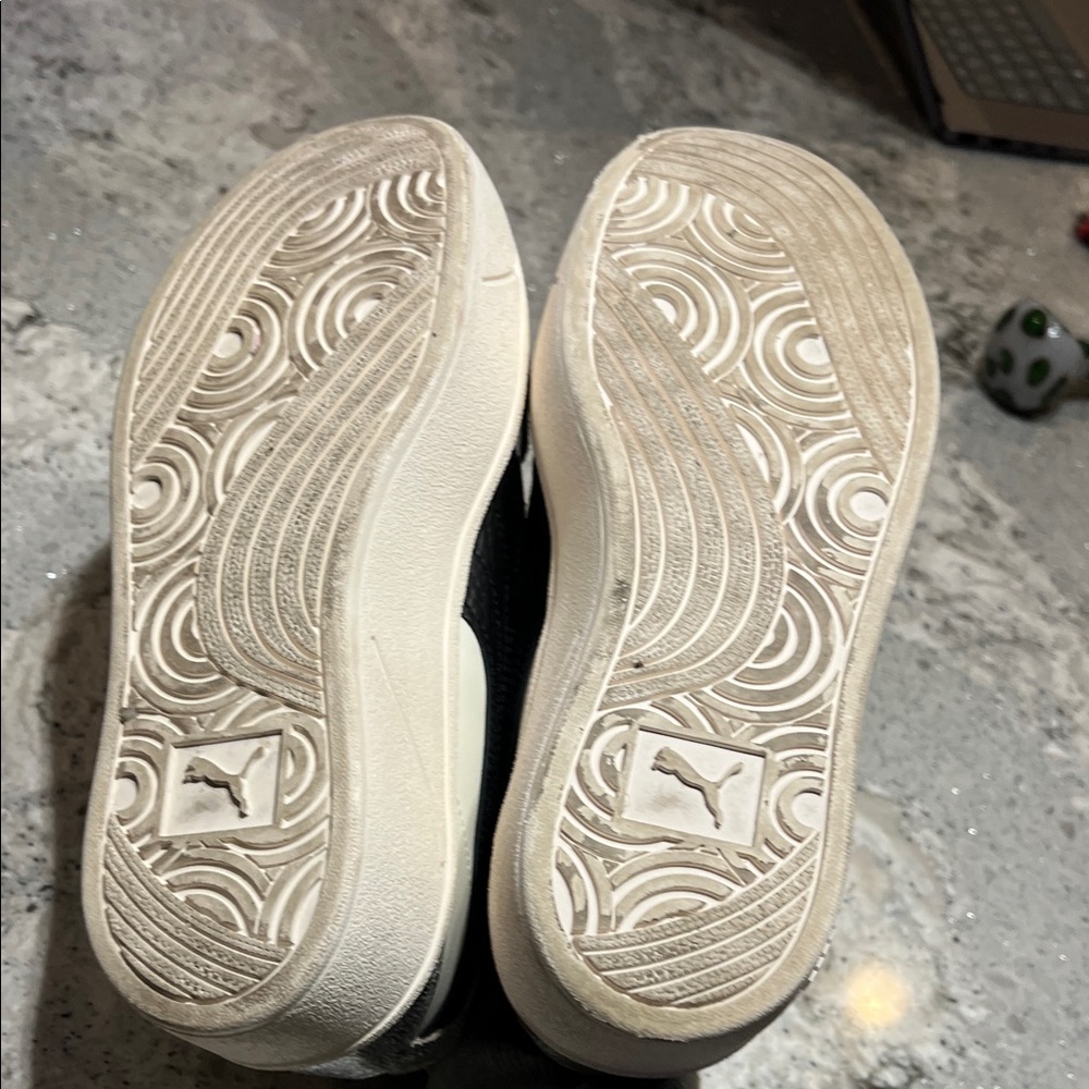 PUMA Club II Era Platform White and Black Sneakers Size 8.5 - Picture 6 of 11